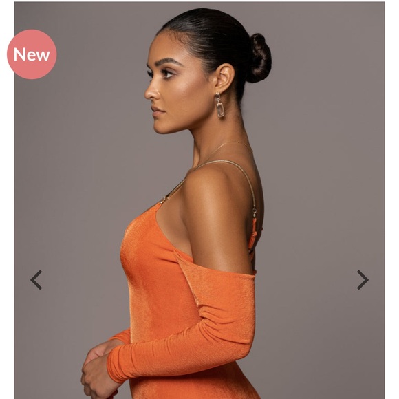 J Lux Label Orange Dress - Picture 4 of 6